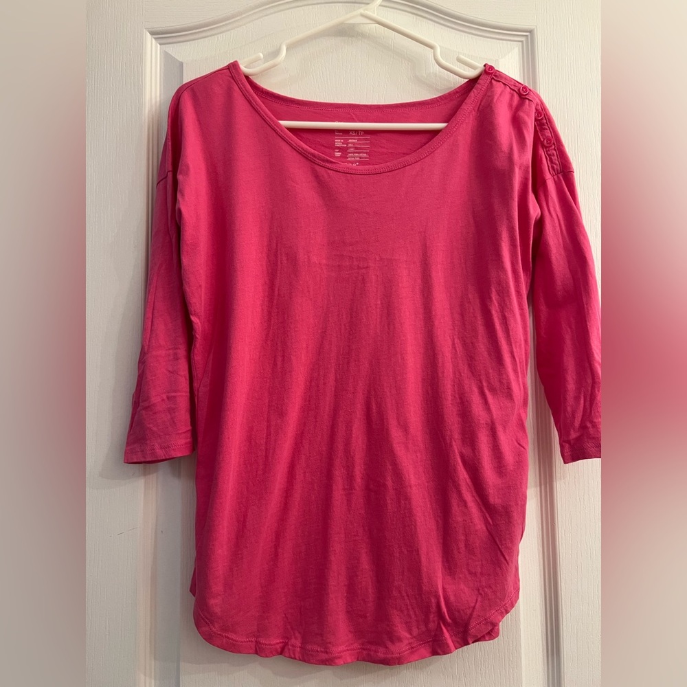 Gap Pink 3/4 Sleeve Top Size XS